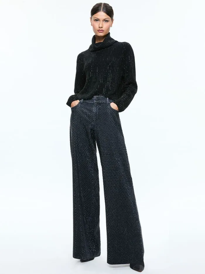 Alice Olivia SWEATERS WOMEN CORIN PULLOVER Black