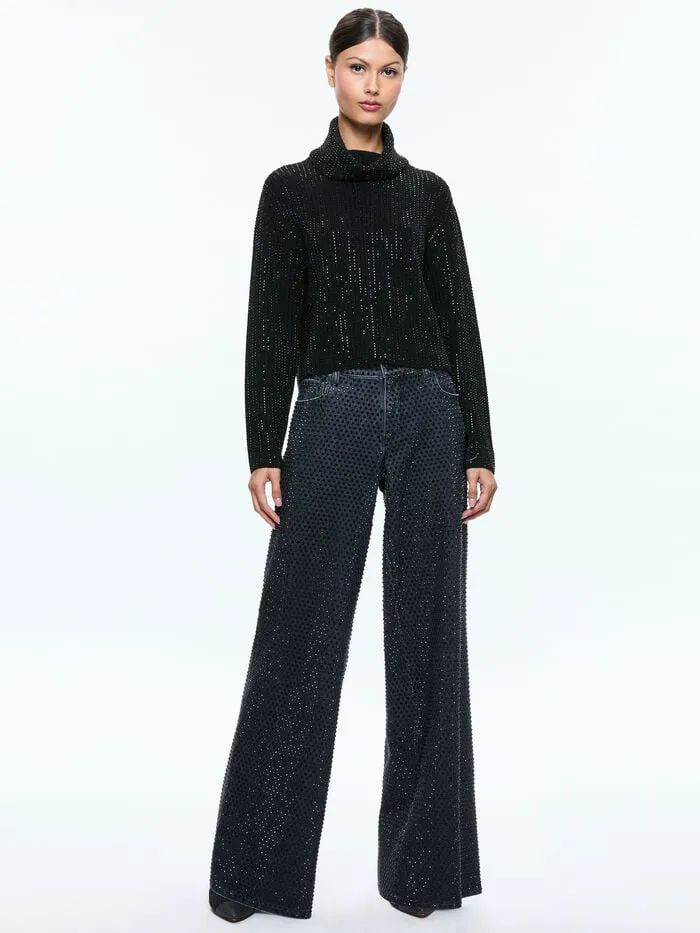 Alice Olivia SWEATERS WOMEN CORIN PULLOVER Black