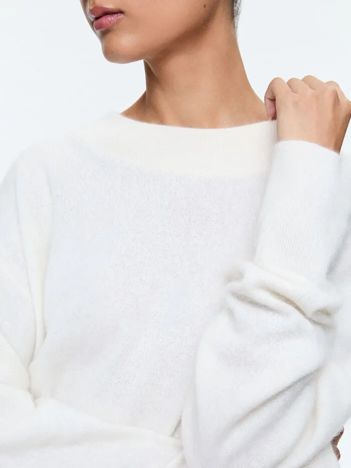 Alice Olivia SWEATERS WOMEN ELSA PULLOVER Ecru