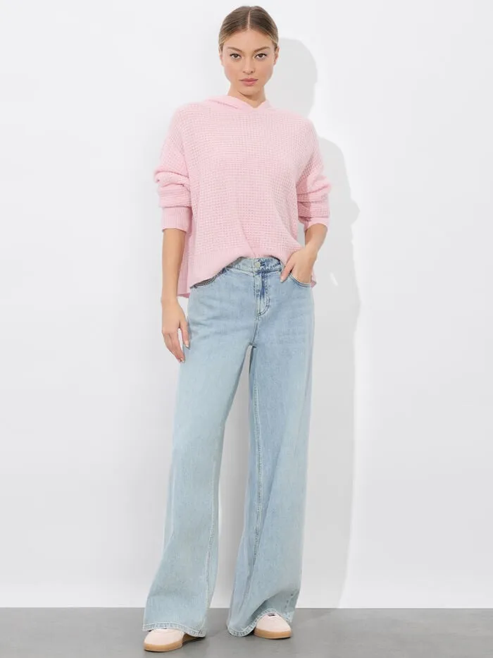Alice Olivia SWEATERS WOMEN EMMANUELLE HOODIE Shell Pink