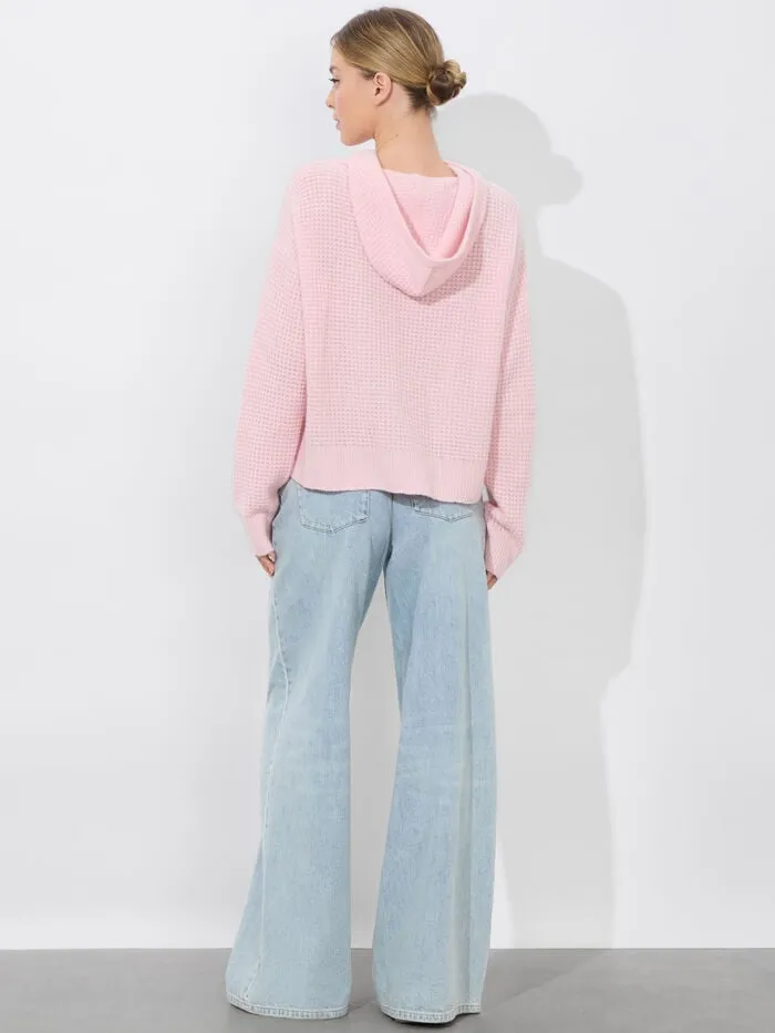 Alice Olivia SWEATERS WOMEN EMMANUELLE HOODIE Shell Pink