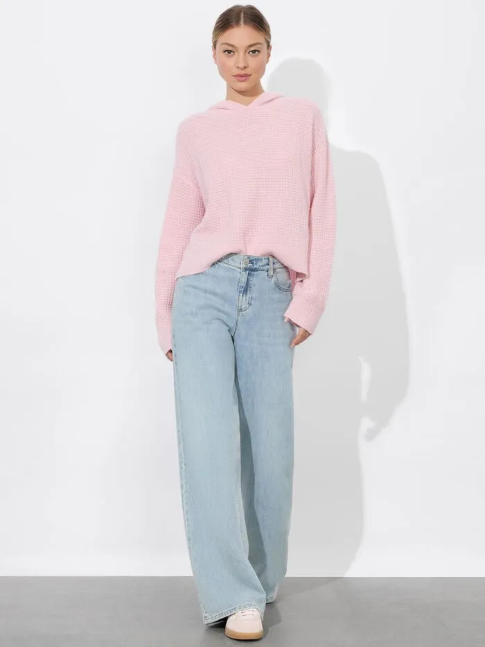 Alice Olivia SWEATERS WOMEN EMMANUELLE HOODIE Shell Pink