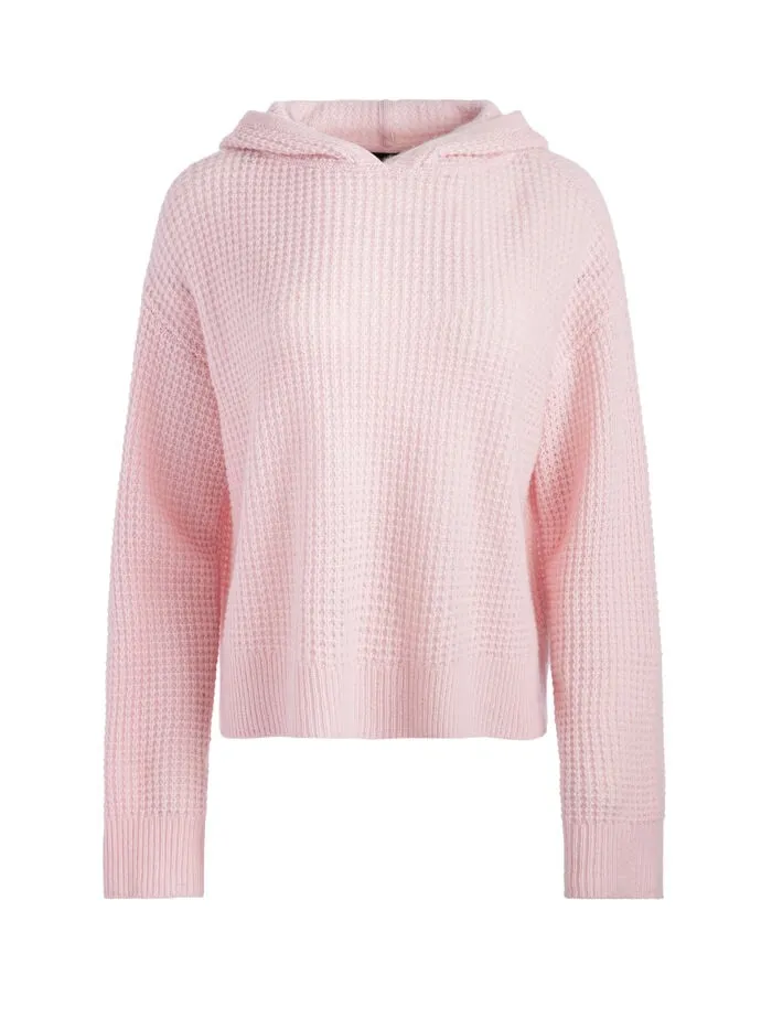 Alice Olivia SWEATERS WOMEN EMMANUELLE HOODIE Shell Pink