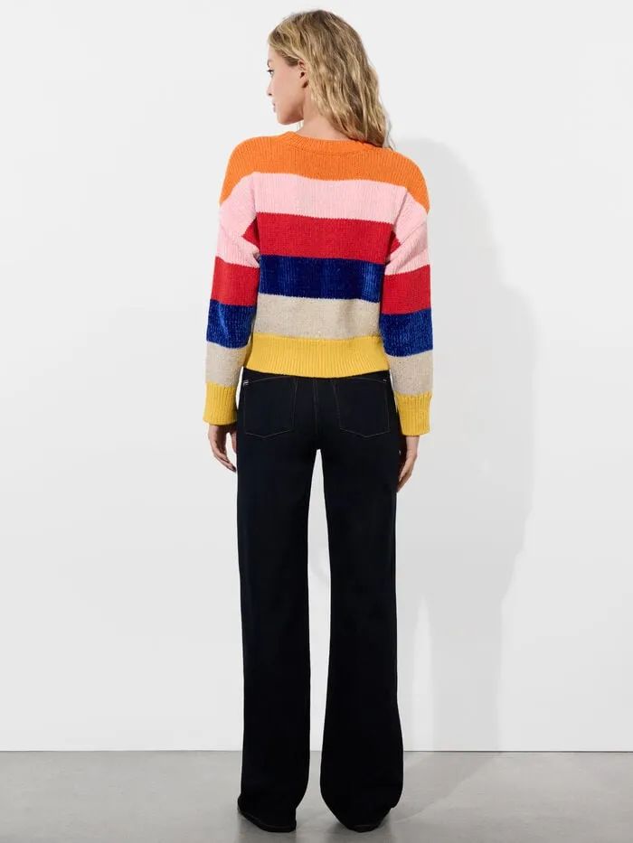 Alice Olivia SWEATERS WOMEN LOUIE PULLOVER Multi Stripe