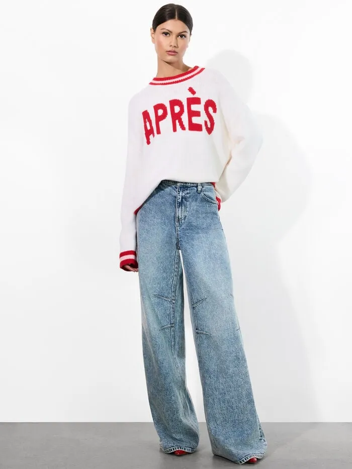 Alice Olivia SWEATERS WOMEN OGDEN PULLOVER Ecru Multi