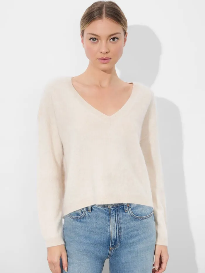 Alice Olivia SWEATERS WOMEN WILLIAMS PULLOVER Oatmeal Heather