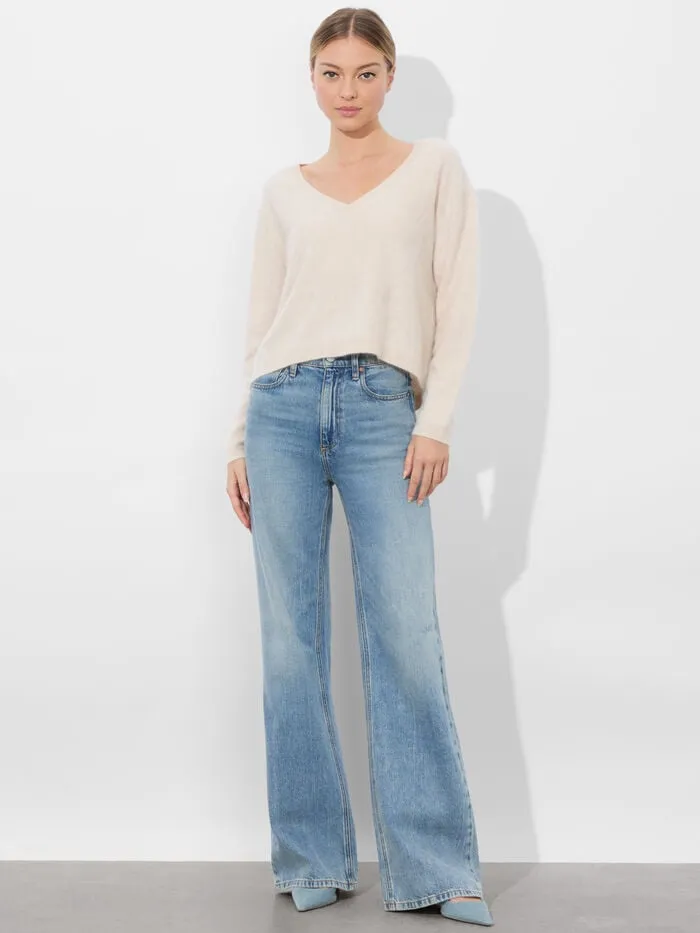 Alice Olivia SWEATERS WOMEN WILLIAMS PULLOVER Oatmeal Heather