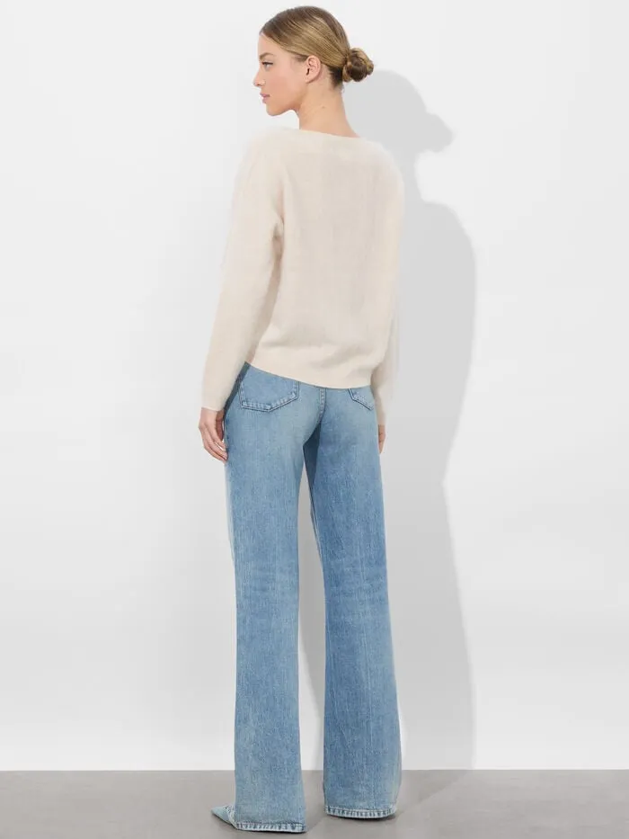 Alice Olivia SWEATERS WOMEN WILLIAMS PULLOVER Oatmeal Heather