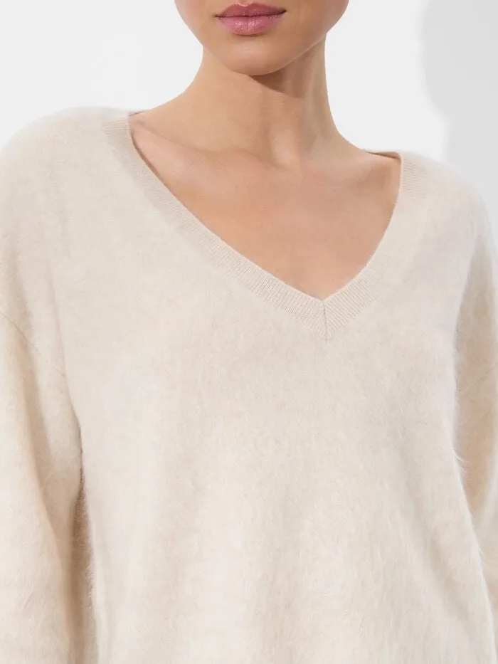 Alice Olivia SWEATERS WOMEN WILLIAMS PULLOVER Oatmeal Heather