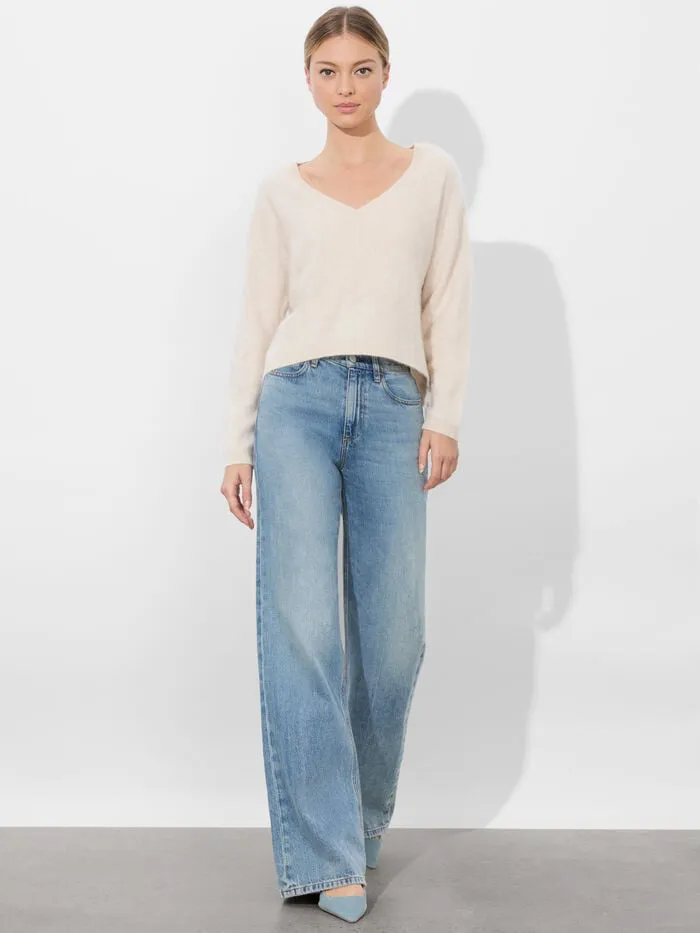 Alice Olivia SWEATERS WOMEN WILLIAMS PULLOVER Oatmeal Heather