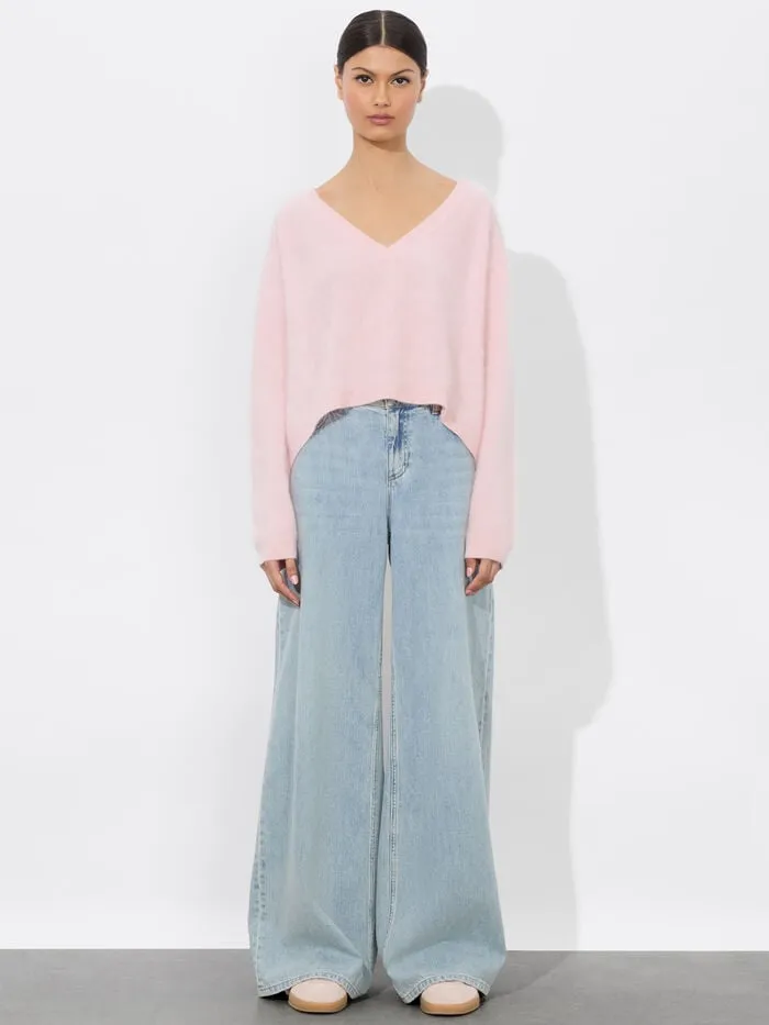 Alice Olivia SWEATERS WOMEN WILLIAMS PULLOVER Shell Pink