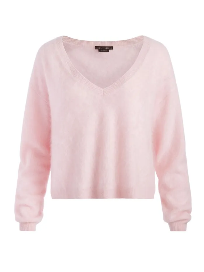 Alice Olivia SWEATERS WOMEN WILLIAMS PULLOVER Shell Pink
