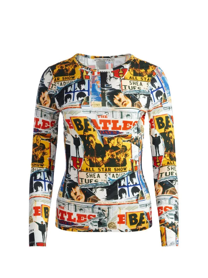 Alice Olivia TOPS WOMEN AO X THE BEATLES DELAINA TOP All Star Show