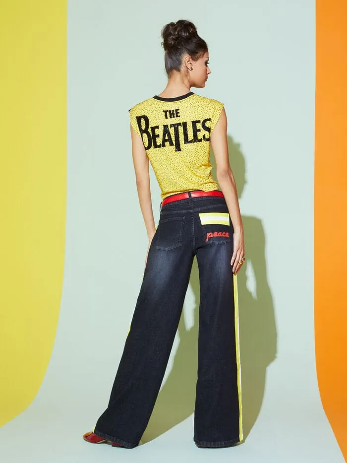 Alice Olivia TOPS WOMEN AO X THE BEATLES MICAH MUSCLE TANK Number One