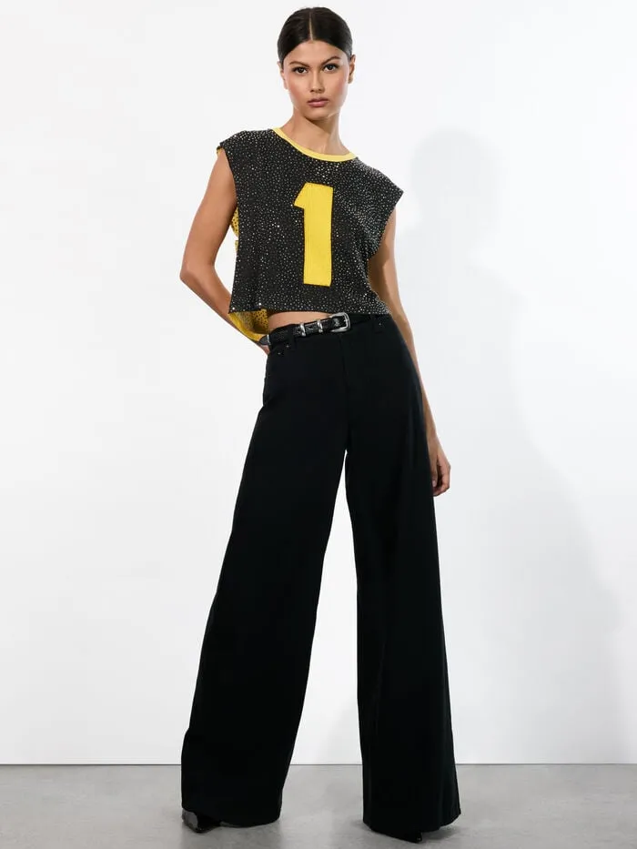Alice Olivia TOPS WOMEN AO X THE BEATLES MICAH MUSCLE TANK Number One