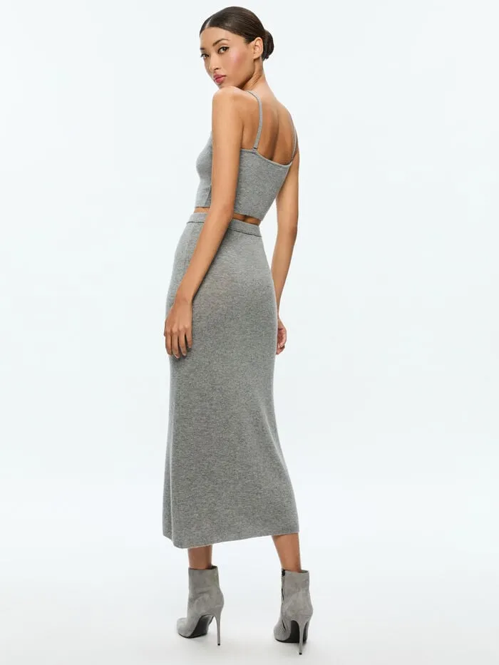 Alice Olivia TOPS WOMEN ALISON KNIT TOP Medium Heather Grey