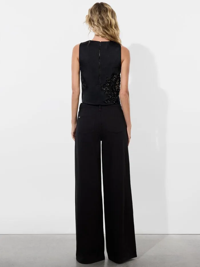 Alice Olivia TOPS WOMEN AMAL EMBELLISHED TANK Le Parisien Blackandgunmetal