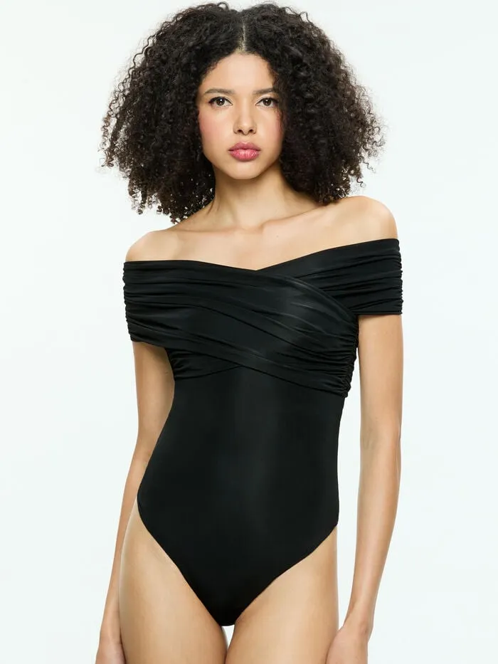Alice Olivia TOPS WOMEN AVERNE BODYSUIT Black