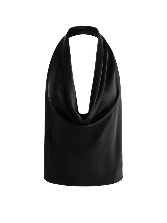 Alice Olivia TOPS WOMEN AYANNA CROP TOP Black