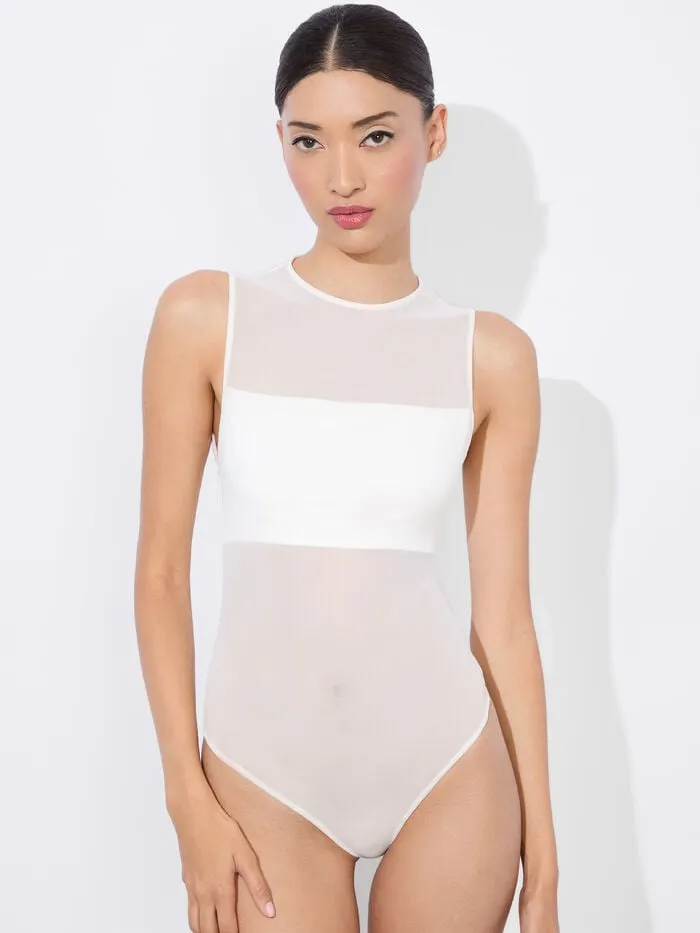 Alice Olivia TOPS WOMEN BANDEAU SLEEVELESS BODYSUIT Off White
