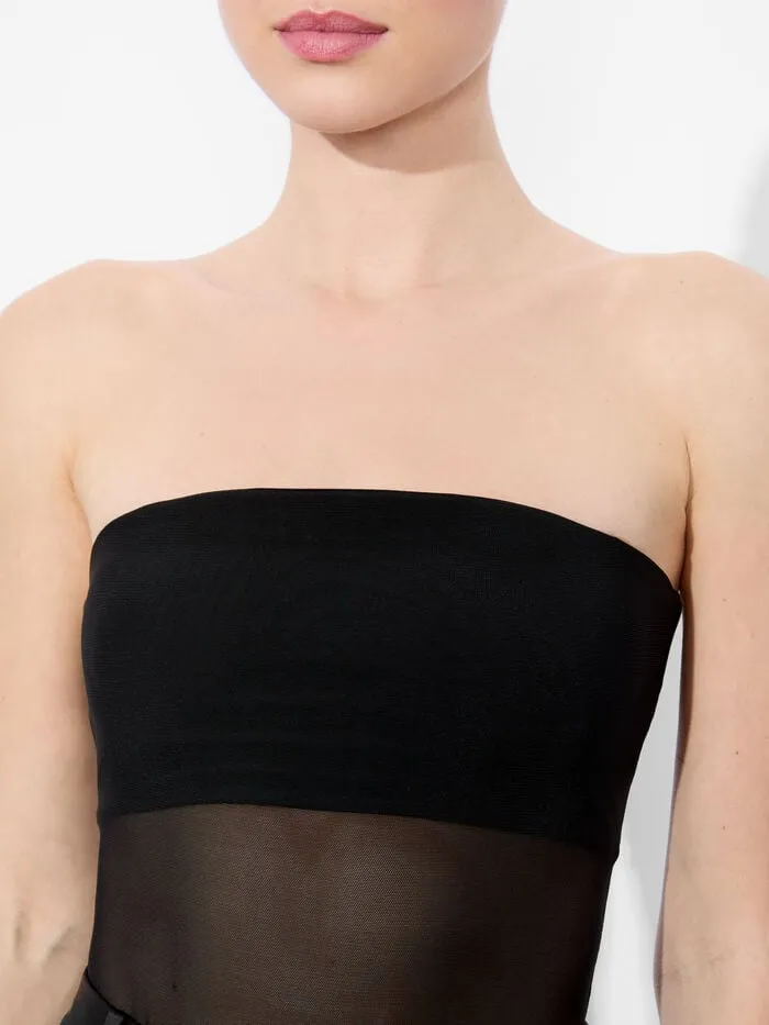 Alice Olivia TOPS WOMEN BANDEAU STRAPLESS BODYSUIT Black