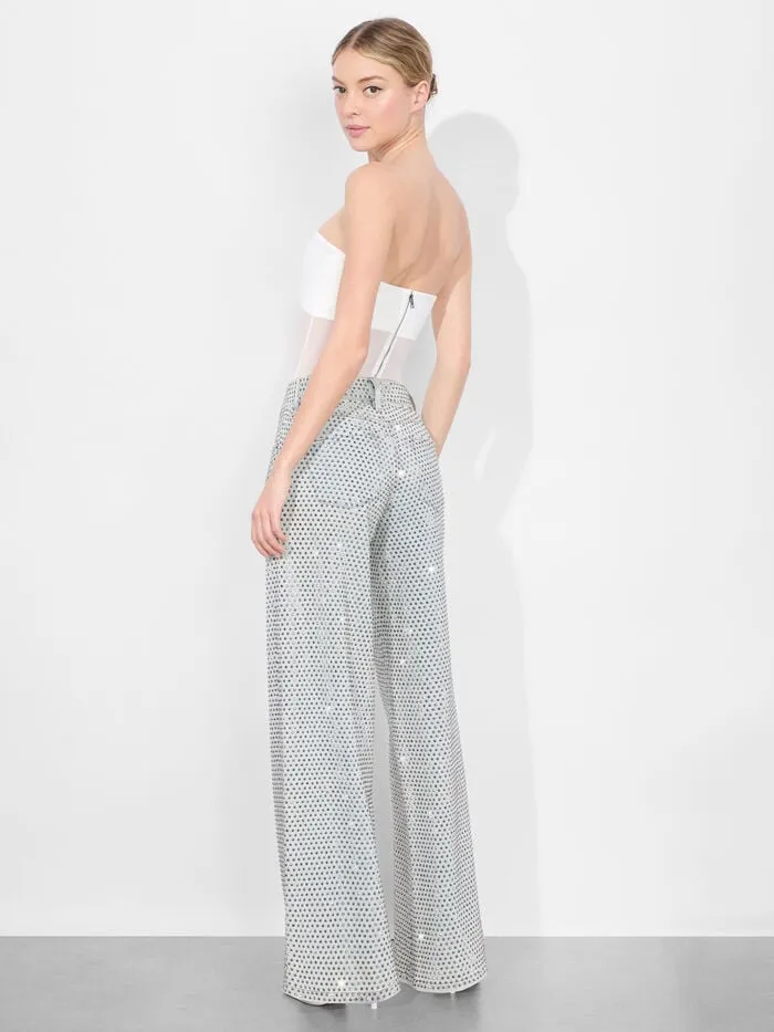 Alice Olivia TOPS WOMEN BANDEAU STRAPLESS BODYSUIT Off White