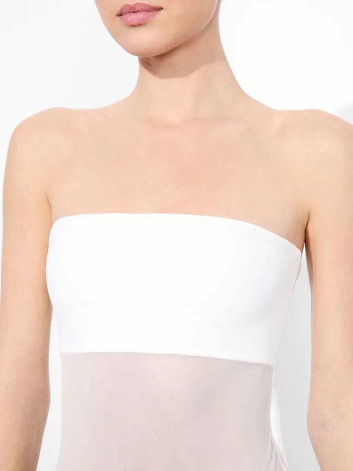 Alice Olivia TOPS WOMEN BANDEAU STRAPLESS BODYSUIT Off White