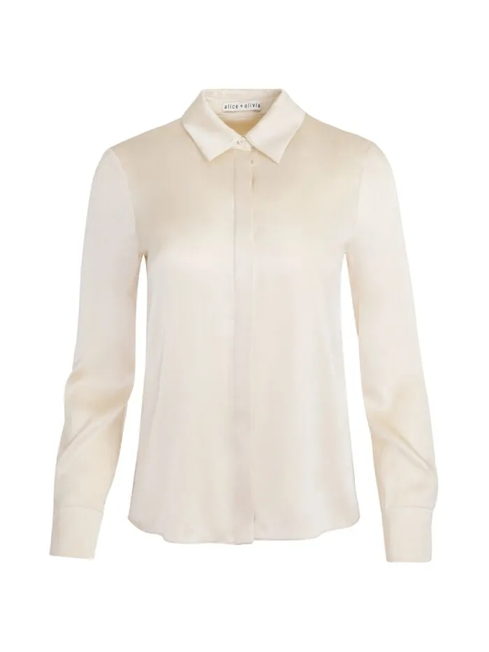 Alice Olivia TOPS WOMEN BRADY SLIM BUTTON DOWN Chino