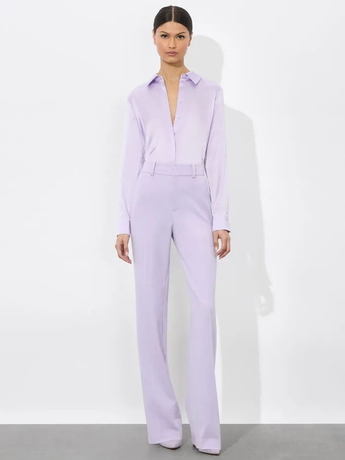 Alice Olivia TOPS WOMEN BRADY SLIM BUTTON DOWN Lilac