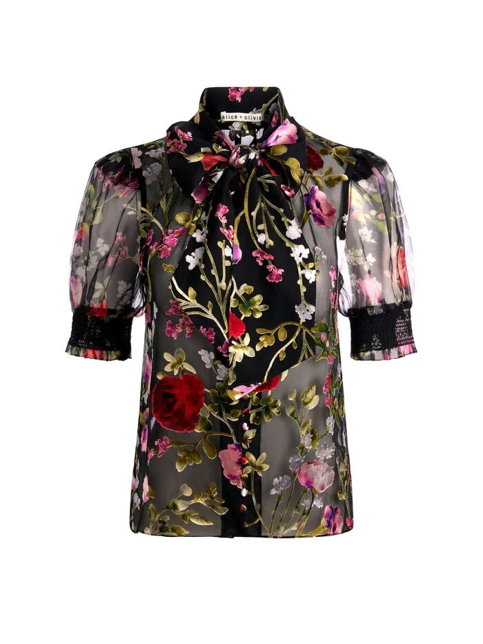 Alice Olivia TOPS WOMEN BRENTLEY BLOUSE Floral Dreams