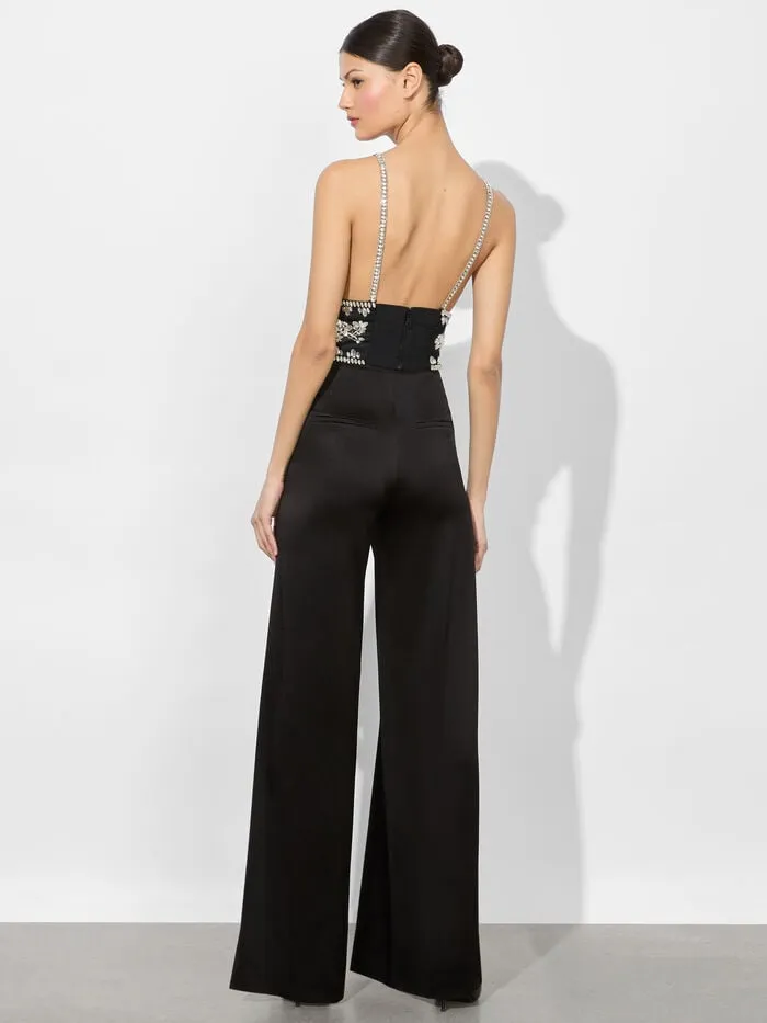 Alice Olivia TOPS WOMEN CARLI EMBELLISHED BRA TOP Black