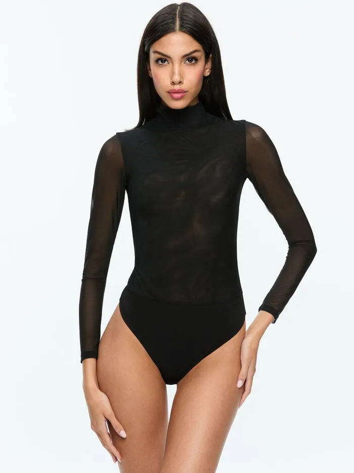 Alice Olivia TOPS WOMEN CLARINDA BODYSUIT Black