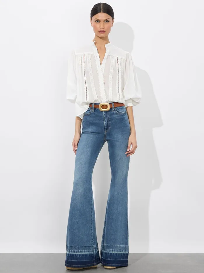 Alice Olivia TOPS WOMEN CORA BUTTON DOWN Off White