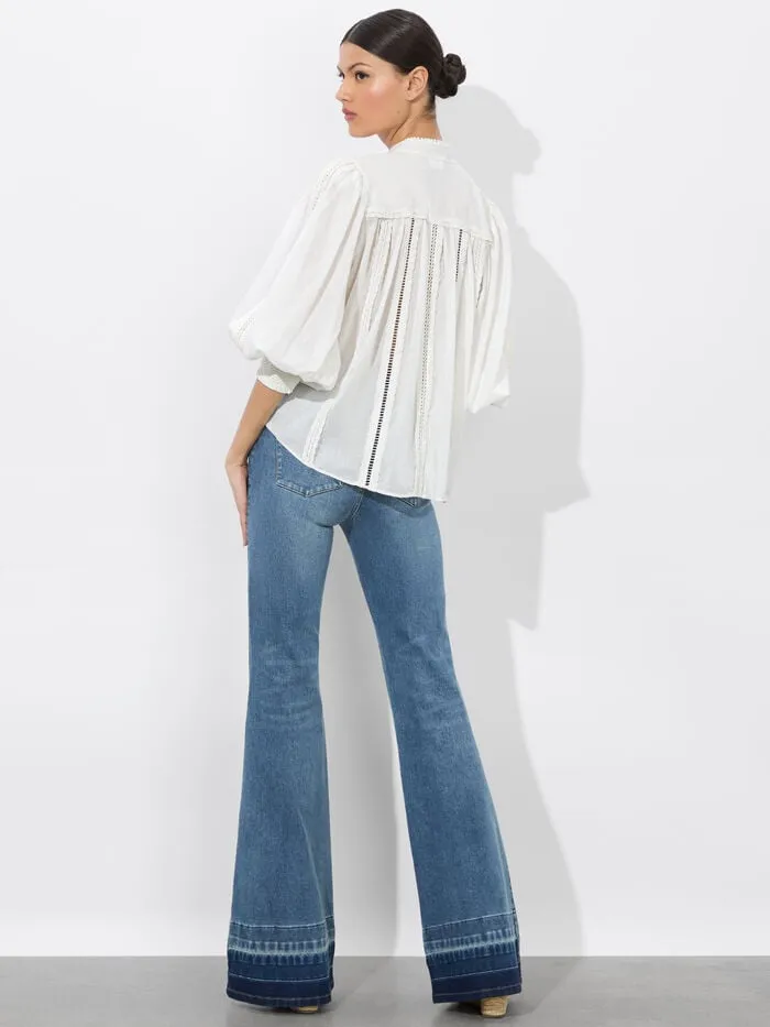 Alice Olivia TOPS WOMEN CORA BUTTON DOWN Off White
