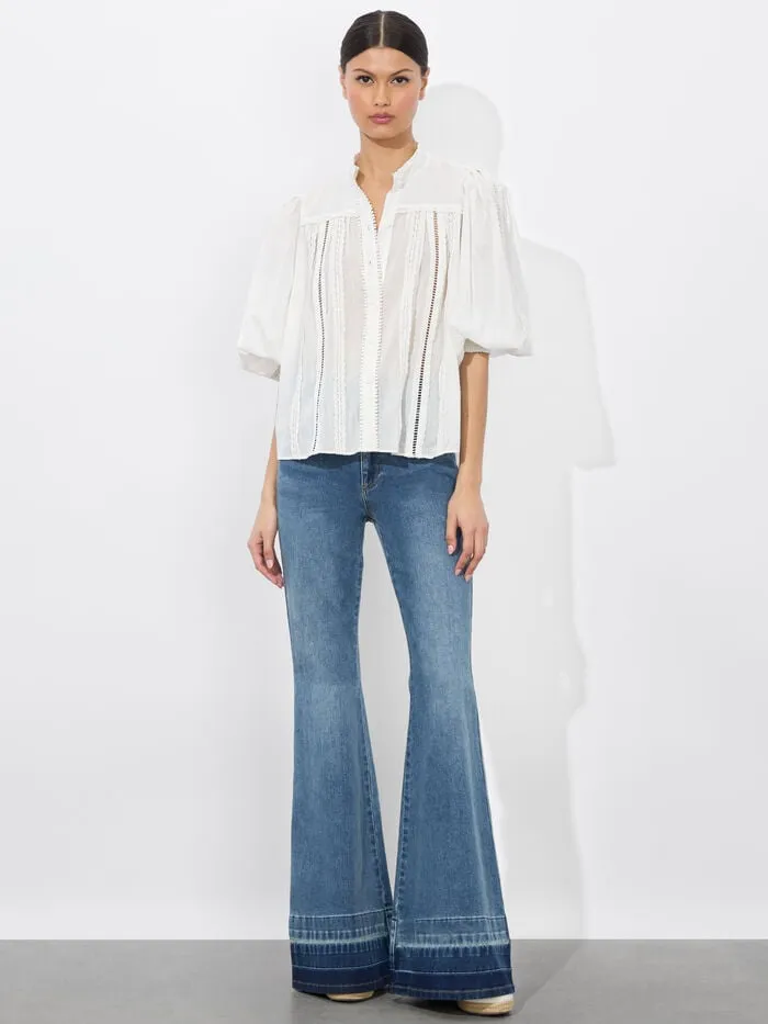 Alice Olivia TOPS WOMEN CORA BUTTON DOWN Off White