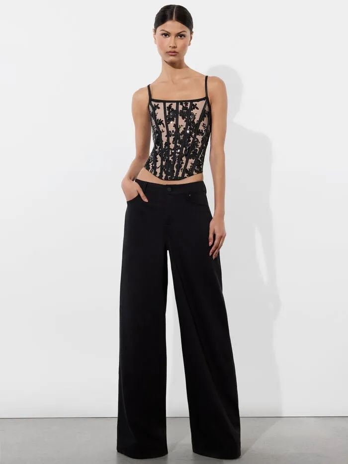 Alice Olivia TOPS WOMEN CRESSIDA CORSET Blackandalmond
