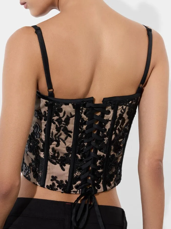 Alice Olivia TOPS WOMEN CRESSIDA CORSET Blackandalmond