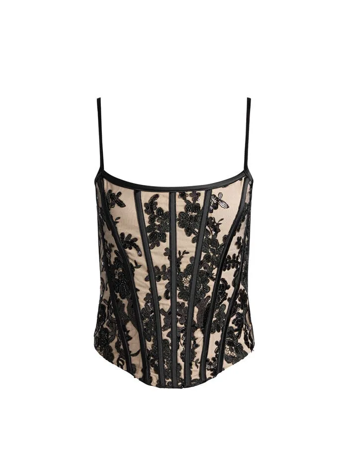 Alice Olivia TOPS WOMEN CRESSIDA CORSET Blackandalmond