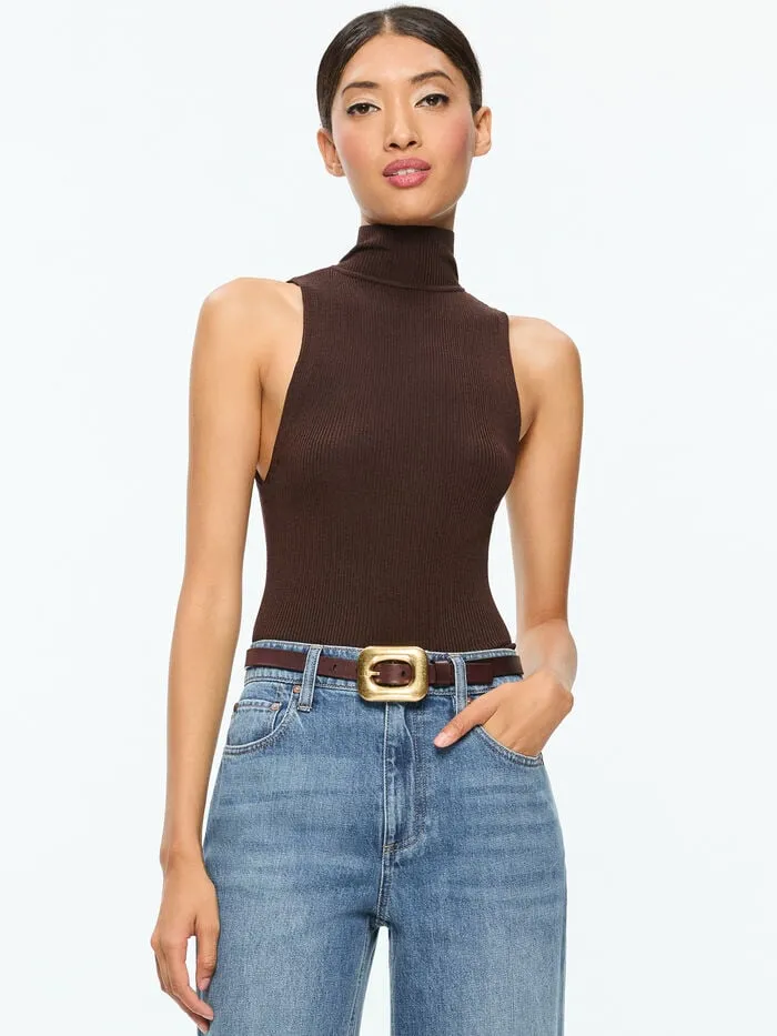 Alice Olivia TOPS WOMEN DARCEY TANK Espresso