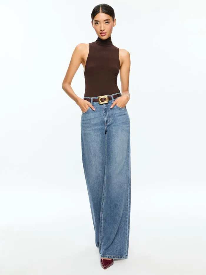 Alice Olivia TOPS WOMEN DARCEY TANK Espresso