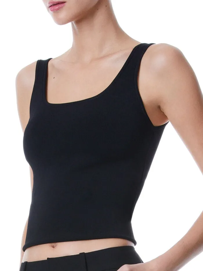Alice Olivia TOPS WOMEN DARYN SCULPTING TANK Black