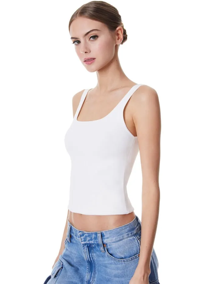 Alice Olivia TOPS WOMEN DARYN SCULPTING TANK Soft White