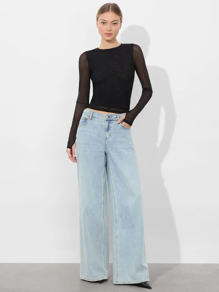 Alice Olivia TOPS WOMEN DELAINA LAYERED TOP Blackandblack