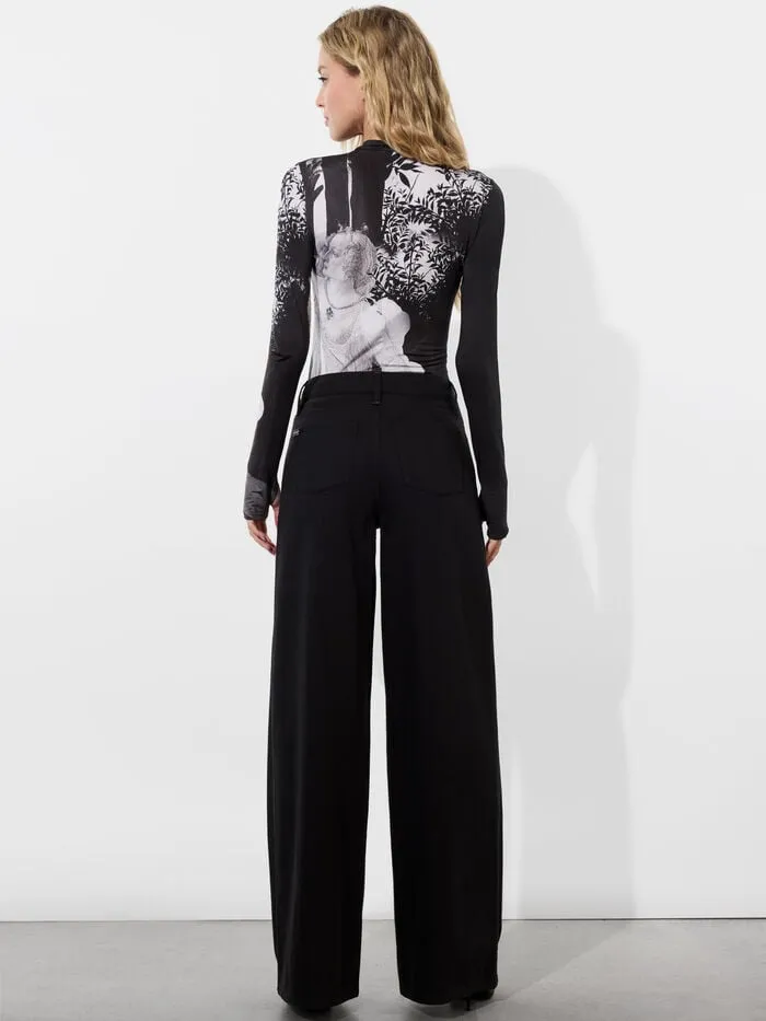Alice Olivia TOPS WOMEN DELAINA MOCK NECK TOP Renaissance Fresco