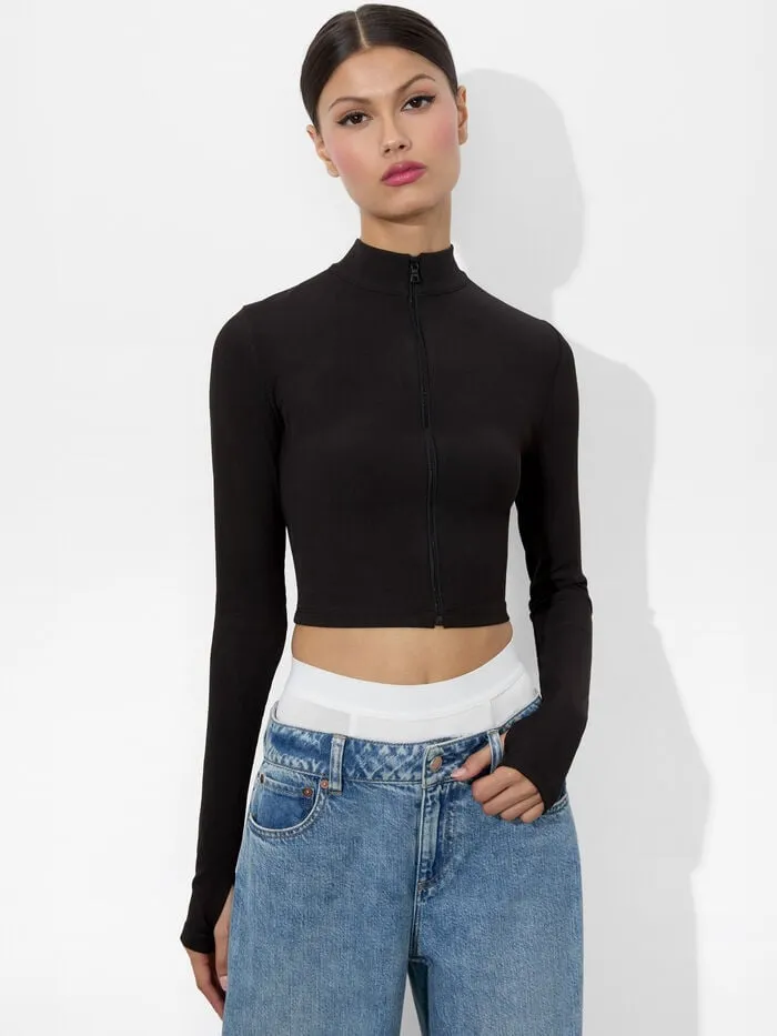 Alice Olivia TOPS WOMEN DELAINA REVERSIBLE TOP Black