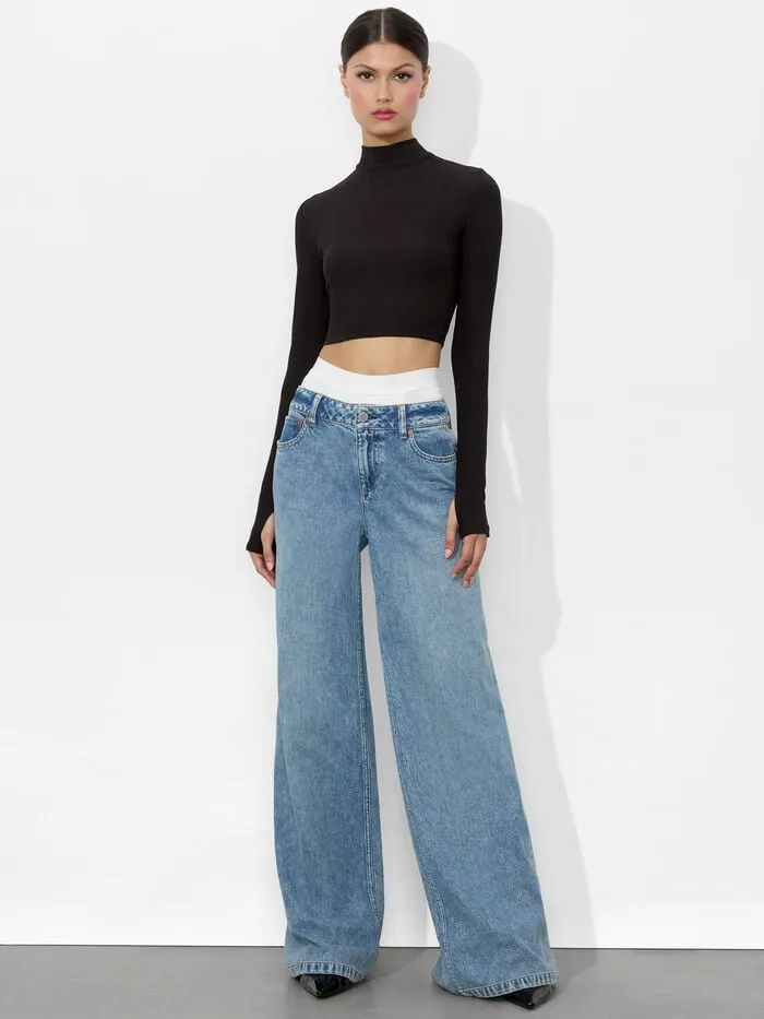 Alice Olivia TOPS WOMEN DELAINA REVERSIBLE TOP Black