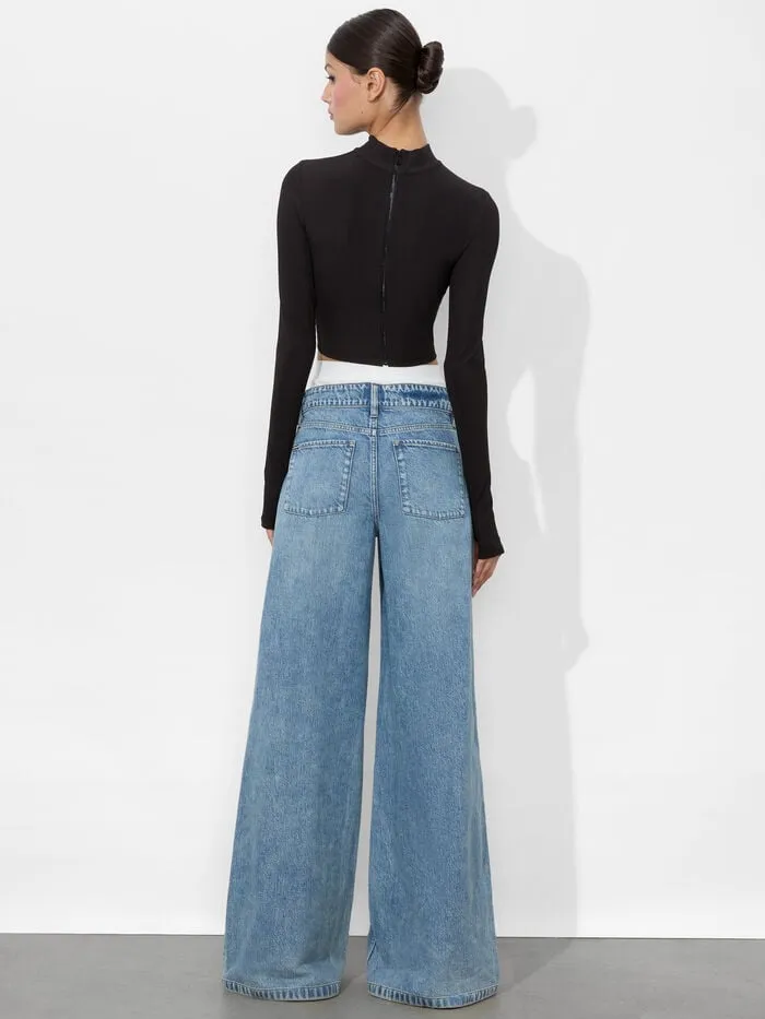 Alice Olivia TOPS WOMEN DELAINA REVERSIBLE TOP Black