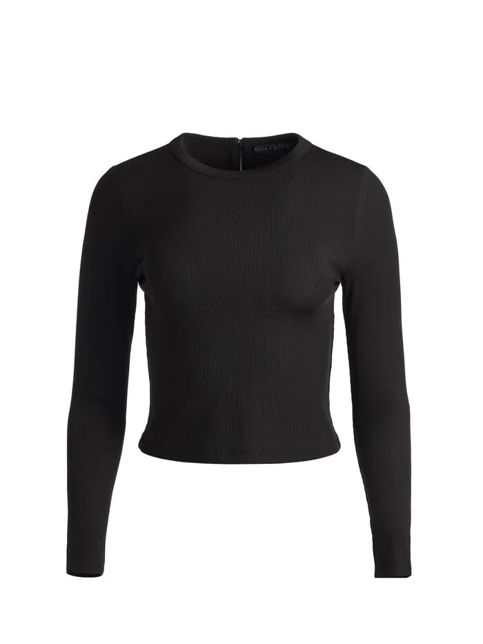 Alice Olivia TOPS WOMEN DELAINA TOP Black