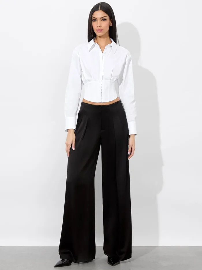 Alice Olivia TOPS WOMEN EDIE CORSET TOP Off White