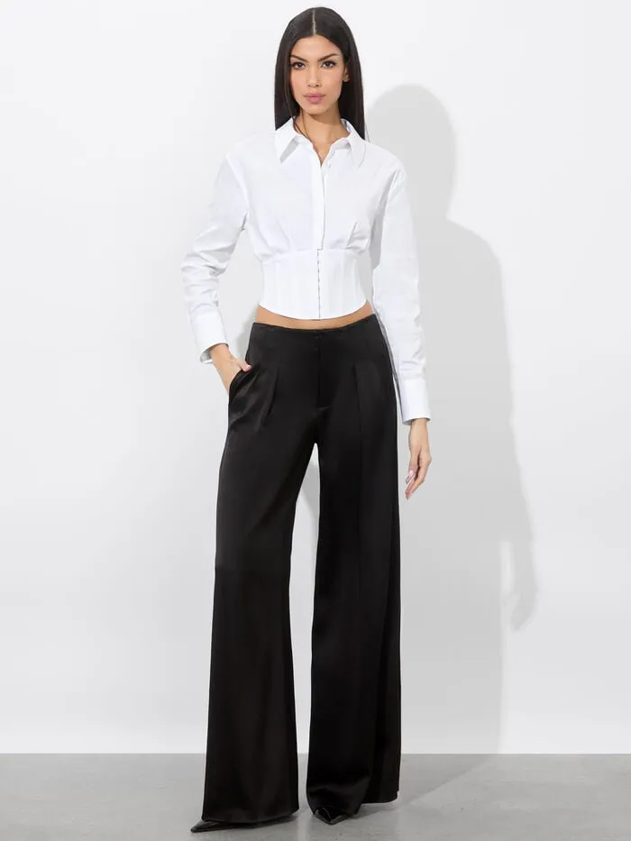 Alice Olivia TOPS WOMEN EDIE CORSET TOP Off White